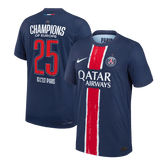 PSG CHAMPIONS #25 Heim-Fußballtrikot Authentic 2024/25 Marineblau - CHAMPIONS OF EUROPE